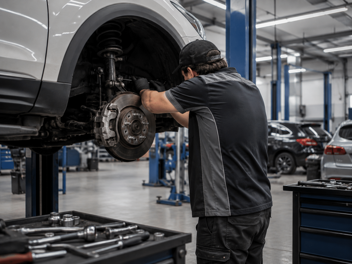 Eurocar Service Sydney technician working on a European car